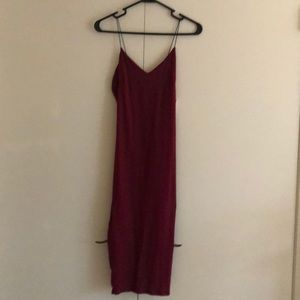 Windsor burgundy red bodycon midi dress NWT